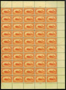 MALACK 287 4c Trans-Mississippi, sheet of 50, VF OG ..MORE.. k0281