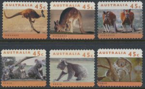 Australia SC# 1288-1293 Wildlife perf 11½ 1994 SG 1459-64 Used SA see scan  ...