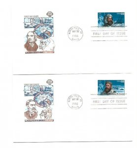 2220-23 Polar Explorers, Farnam, HF, set of 4, FDCs