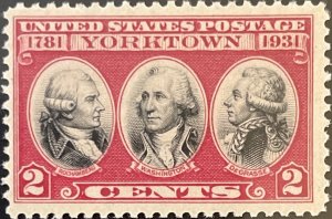 Scott #703 1931 2¢ Yorktown MNH OG