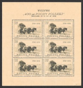 Doyle's_Stamps: MNH 1958 Poland Souvenir Sheet, Scott #829a**