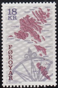 Faroe Islands 1997 MNH Sc #320 18k Sea bed off Faroes