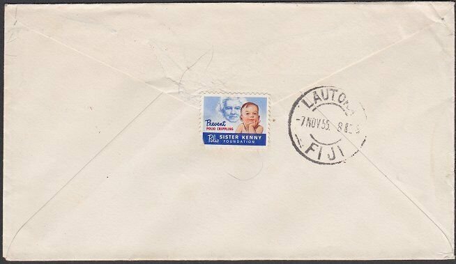 USA 1955 cover with nice franking to LAUTOKA, FIJI.........................L936