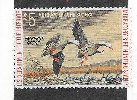 US #RW39  1972  $5 Federal Duck Stamp  (U) multicolored  CV$6.00