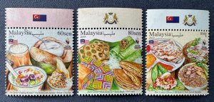 MALAYSIA 2019 Traditional Foods Set of 3V MNH