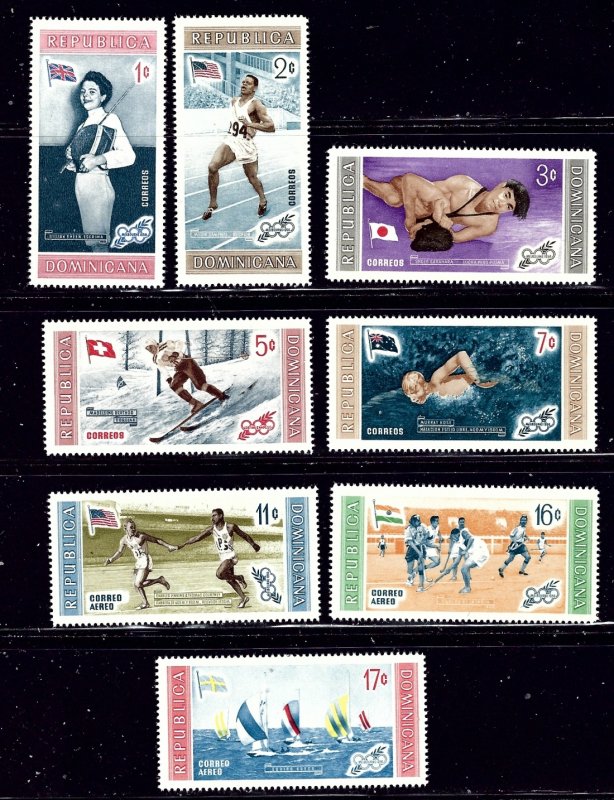 Dominica Rep 501-05/C106-08 MNH 1958 Olympics    (ap1358)