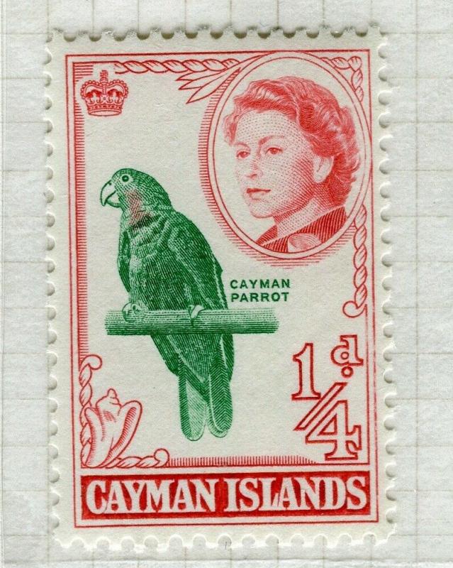 CAYMAN ISLANDS; 1962 early QEII pictorial issue fine Mint hinged 1/4d. value