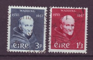 J20734 Jlstamps 1957 ireland set used #163-4 wadding