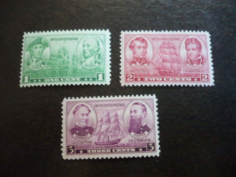 Stamps - USA - Scott# 790-792 - Mint Never Hinged Part Set of 3 Stamps