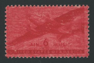 USA C25 - 6 cent Transport Plane - Extremely Over inked EFO - Mint never hinged