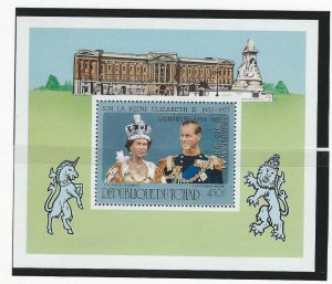 Chad QEII 25th Coronation ann.  souvenir sheet   mnh SC 348