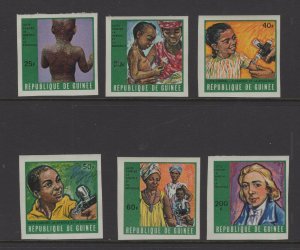 Guinea #552-57 (1970 Smallpox set) VFMNH imperforate CV $4.10+