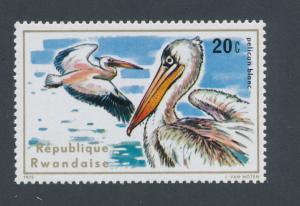 Rwanda 1975 Scott 652 MNH - 20c, African birds, Pelican