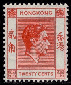 HONG KONG GVI SG148, 20c scarlet-vermilion, NH MINT. Cat £14.