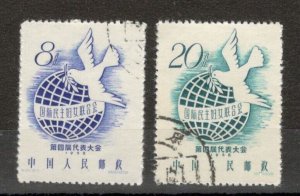 CHINA - USED SET - FOURTH INTERNATIONAL DEMOCRATICWOMENS CONGRESS - 1958.