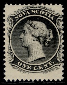 CANADA - Nova Scotia QV SG18, 1c black, NH MINT.