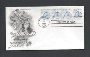 Scott # 1901   COIL STRIP of 5  & PNC  # 3   FDC