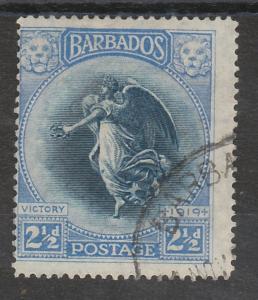 BARBADOS 1920 VICTORY 21/2D USED