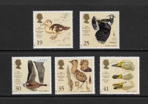 BIRDS - GREAT BRITAIN #1653-7  MNH