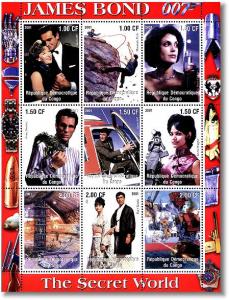 CONGO SHEET JAMES BOND CINEMA