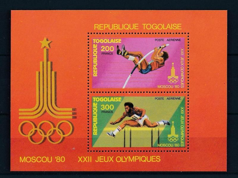 [60953] Togo 1980 Olympic games Moscow Athletics MNH Sheet