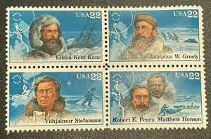 Scott # 2220-2223 - US Block Of 4 - Arctic Explorers - MNH - 1986