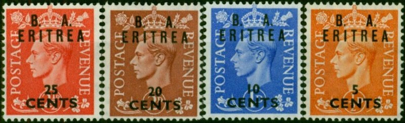 Eritrea 1951 Set of 4 Low Values SGE26-E29 Fine LMM