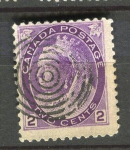 CANADA; 1898 early QV Maple Leaf issue used 2c. value Postmark