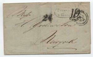 1851 stampless transatlantic Rotterddam to NY manuscript forwarder [H.1479]