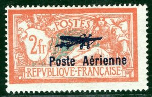 FRANCE Air Mail Stamp Scott.C1 2fr MERSON (1927) Mint LMM Cat $200+ BLBLACK13