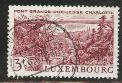 Luxembourg Scott 444 Used 1966 Bridge stamp