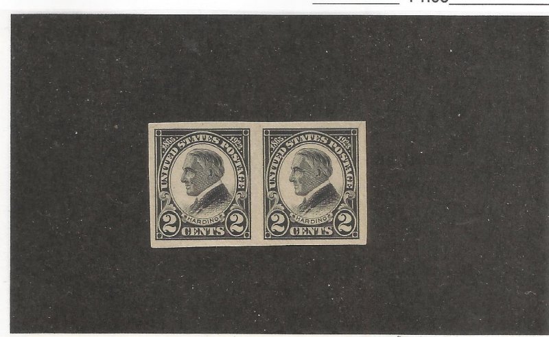 US SCOTT# 611, IMPERF PAIR, MLH, OG