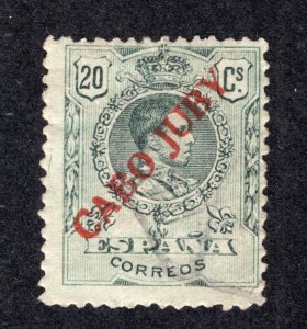 Cape Juby 1919 20c olive green Overprint, Scott 12 used, value = $14.00