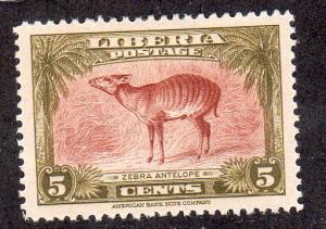 Liberia 287 - Mint-H - Zebra Antelope (cv $3.00)