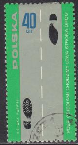 Poland 1693 Traffic Safety; Walk At Left 1969