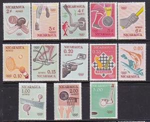 1964 Nicaragua Scott C523-C535 Olympics MNH