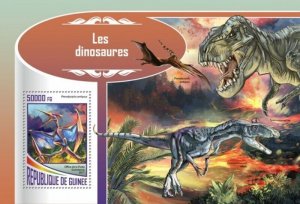 Guinea - 2017 Dinosaurs on Stamps - Stamp Souvenir Sheet - GU17504b