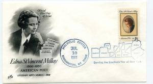 1926 Edna St Vincent Millay ArtCraft, U/O Binghamton, NY, FDC