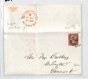 BL14 1842 Great Britain Bristol Somerset Cover {samwells}PTS