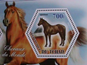 CHAD-2014 WORLD FAMOUS LOVELY BEAUTIFUL HORSES MNH S/S WE SHIP TO WORLD WIDE