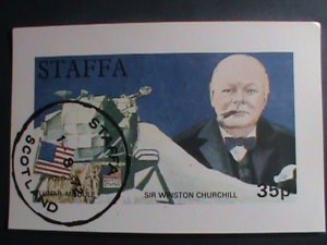​STAFFA-SCOTLAND-1972- WINSTON CHURCHILL-FIRST LANDING ON THE MOON IMPER-CTO