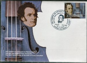 350 - NORTH MACEDONIA 2022 - Franz Schubert - Austrian Composer - Music - FDC