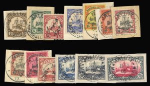 German Colonies, Marshall Islands #13-25 Cat$922.75, 1901 3pf-5m, complete se...