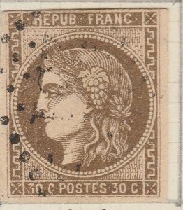 France France 1870 Ceres 30c Used Y&T 47e €500 Signed A23P11F11783-