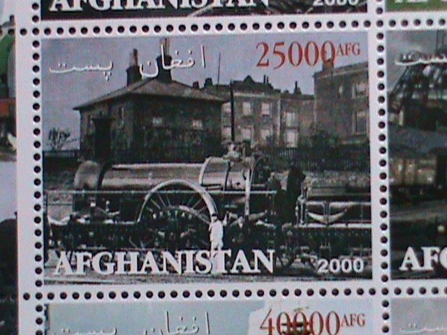 AFGHANISTAN-STAMP-2000 CLASSIC TRAINS  - MNH STAMP SHEET RARE