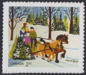 Canada 3257 Christmas Maud Lewis Family and Sled $2.71 single MNH 2020