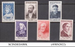 FRANCE - 1954 FAMOUS PEOPLE SCOTT#B285-B290 CV=150.00 USD - 6V MNH