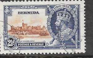Bermuda  #102  2 1/2p  Silver Jublee  (U)  CV $2.50