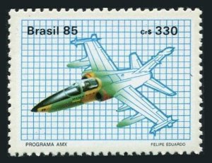 Brazil 2016 2 stamps, MNH. Mi 2137. AMX Subsonic Air Force Fighter Plane, 1985.
