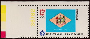 # 1633 MINT NEVER HINGED ( MNH ) STATE FLAG DELAWARE